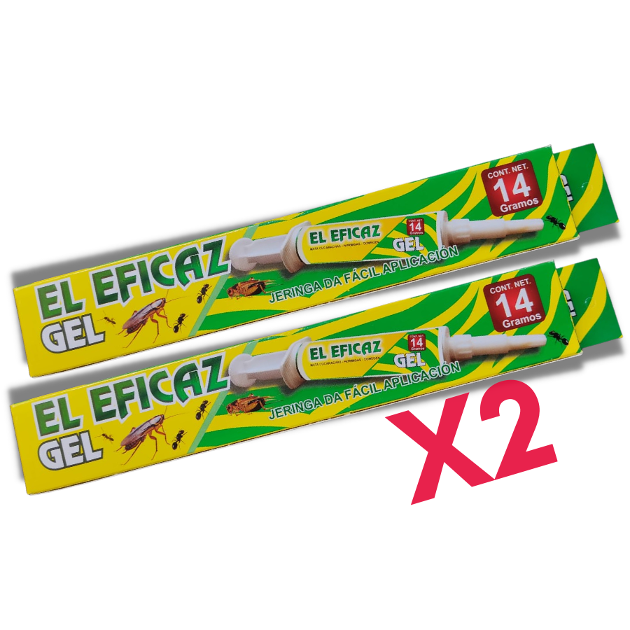 EL EFICAZ ® GEL MATA CUCARACHAS ¡GRAN OFERTA! PAGA 1 Y TE ENVIAMOS EL SEGUNDO GRATIS ¡CON ENVÍO GRATIS!