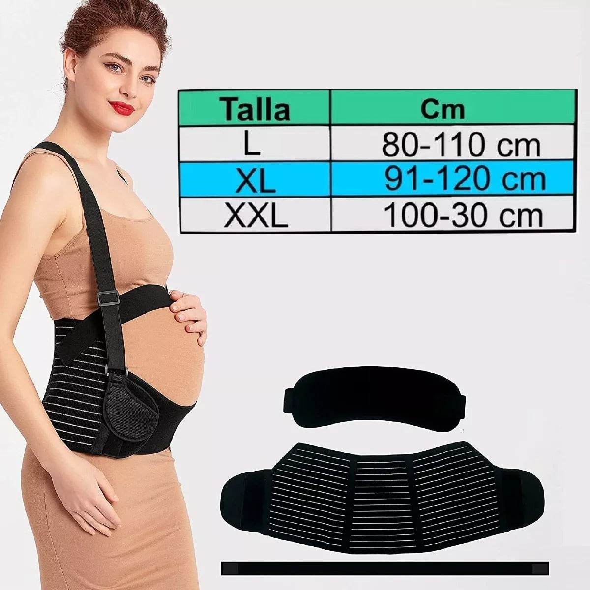 DOLLYBAND® CINTURÓN DE MATERNIDAD, REDUCE DOLORES Y CANSANCIO.