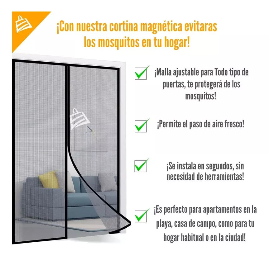 MAGIC MESH® Cortina magnetica contra Zancudos, moscas y mosquitos.