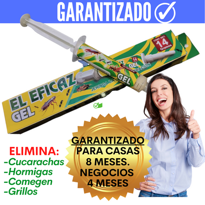 EL EFICAZ ® GEL MATA CUCARACHAS ¡GRAN OFERTA! PAGA 1 Y TE ENVIAMOS EL SEGUNDO GRATIS ¡CON ENVÍO GRATIS!