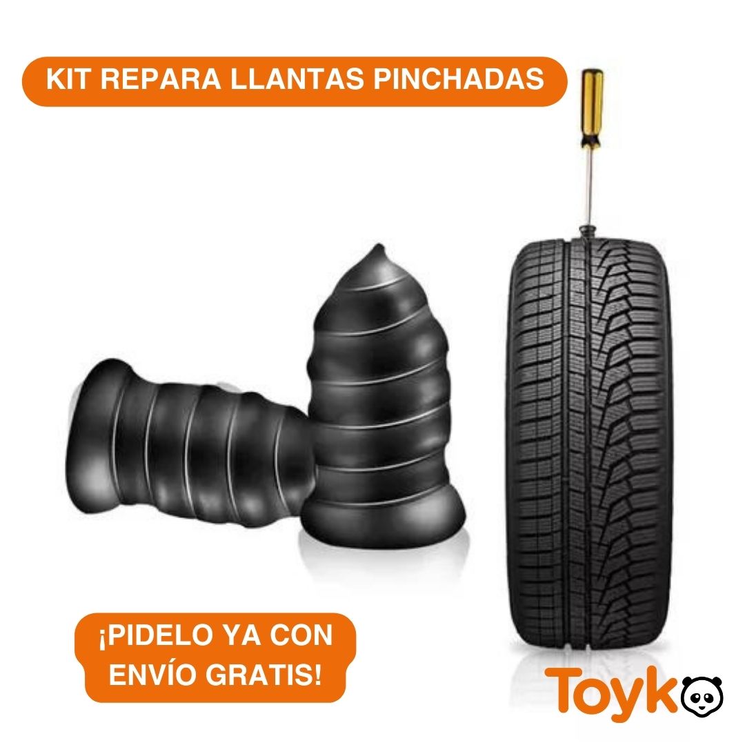 KIT PARA REPARAR LLANTAS PINCHADAS. PAQUETE DE 10 REPARADORES PARA LLANTAS PINCHADAS DE CARRO, MOTO Y BICICLETA.