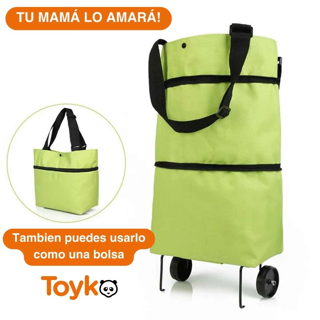 CARRITO PLEGABLE PARA MERCAR / ES PORTATIL, MUY RESISTENTE Y LE CABE DE TODO!