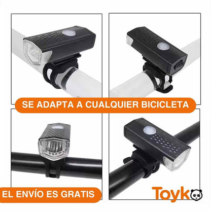 LUZ ULTRA LED RECARGABLE CONTRA ACCIDENTES EN BICICLETA 🚲