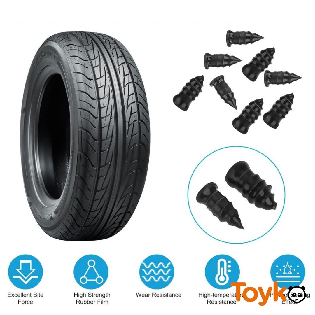 KIT PARA REPARAR LLANTAS PINCHADAS. PAQUETE DE 10 REPARADORES PARA LLANTAS PINCHADAS DE CARRO, MOTO Y BICICLETA.