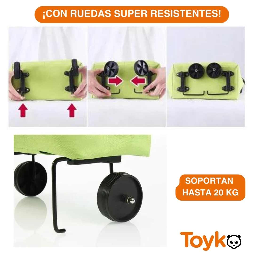 CARRITO PLEGABLE PARA MERCAR / ES PORTATIL, MUY RESISTENTE Y LE CABE DE TODO!