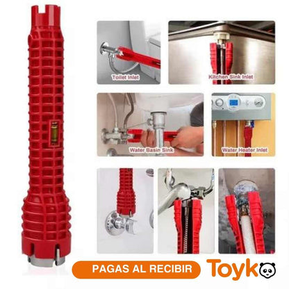 LLAVE MULTI FUNCIÓN PARA PLOMERIA  / ¡8 FUNCIONES EN LA MISMA HERRAMIENTA!