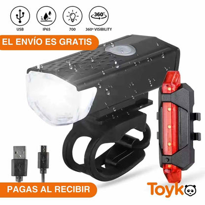 LUZ ULTRA LED RECARGABLE CONTRA ACCIDENTES EN BICICLETA 🚲