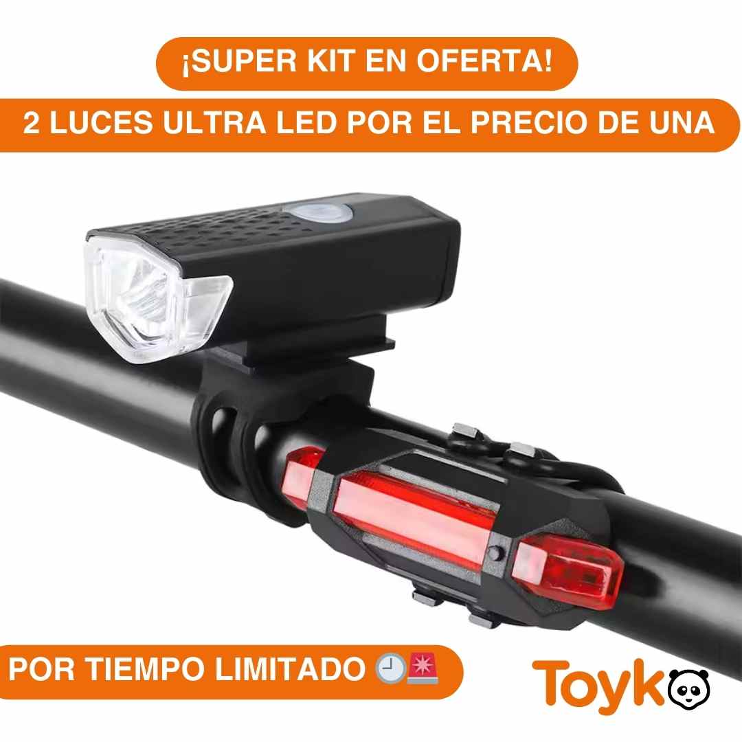 LUZ ULTRA LED RECARGABLE CONTRA ACCIDENTES EN BICICLETA 🚲