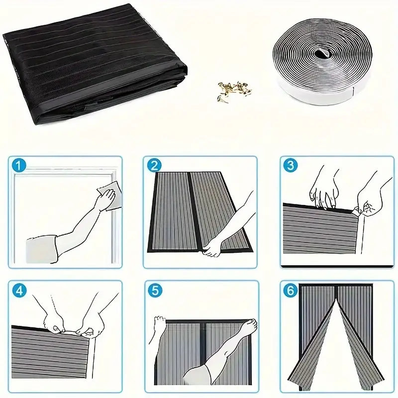 MAGIC MESH® Cortina magnetica contra Zancudos, moscas y mosquitos.