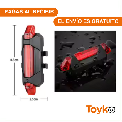 LUZ ULTRA LED RECARGABLE CONTRA ACCIDENTES EN BICICLETA 🚲