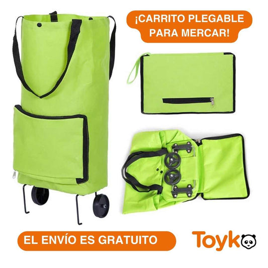 CARRITO PLEGABLE PARA MERCAR / ES PORTATIL, MUY RESISTENTE Y LE CABE DE TODO!