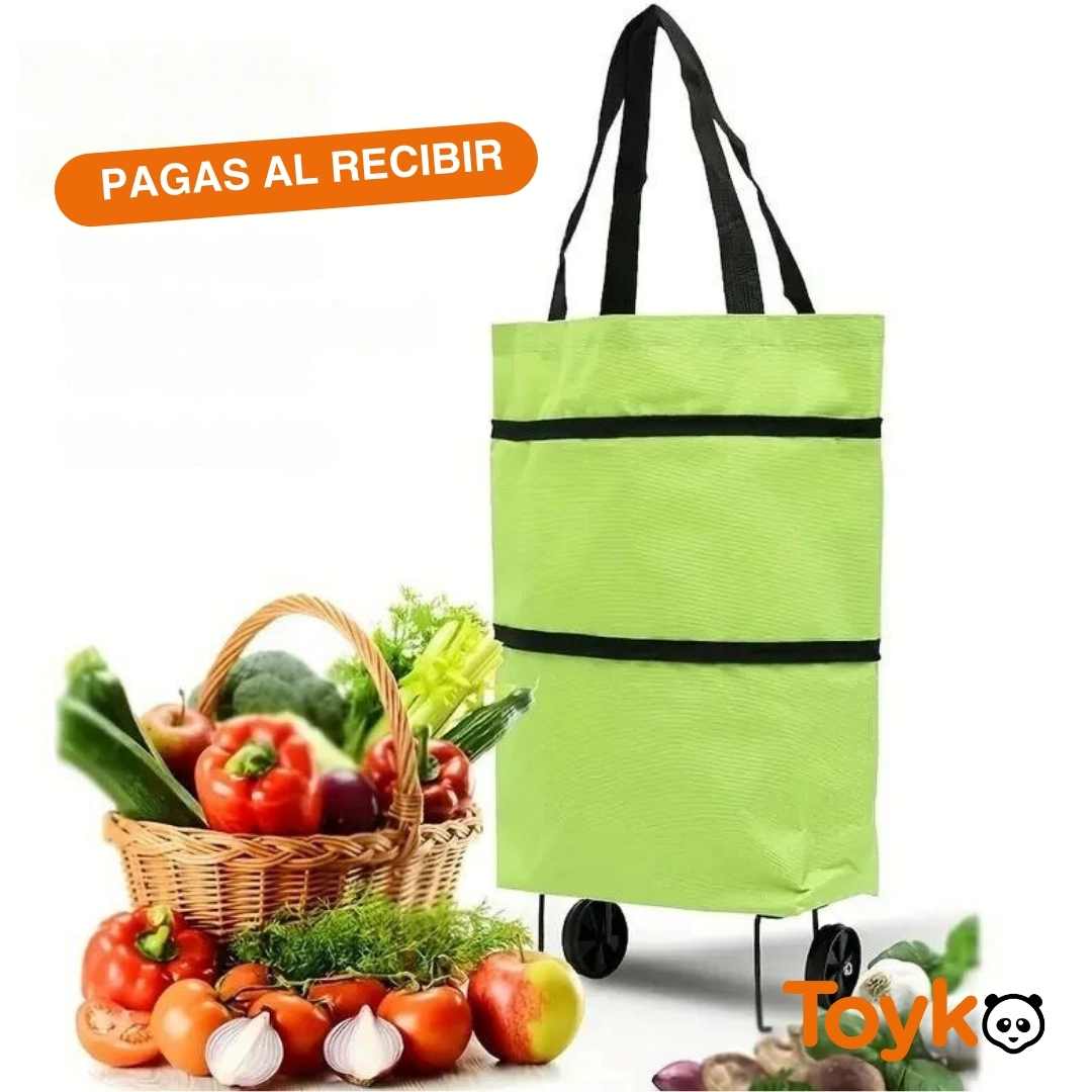 CARRITO PLEGABLE PARA MERCAR / ES PORTATIL, MUY RESISTENTE Y LE CABE DE TODO!