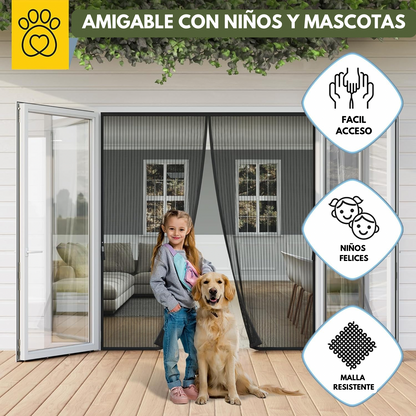 MAGIC MESH® Cortina magnetica contra Zancudos, moscas y mosquitos.