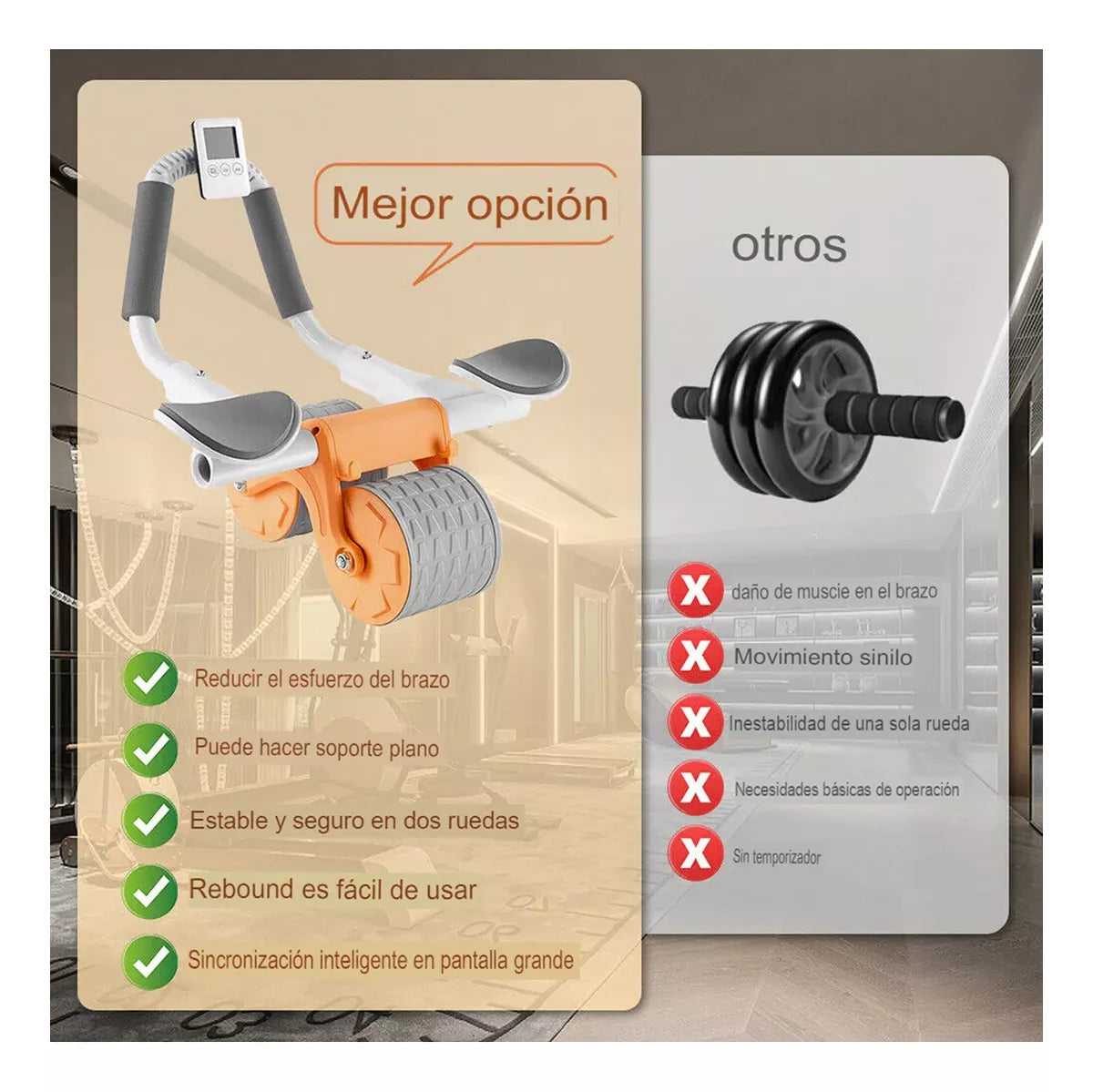 RODILLO ABDOMINAL FULL BODY PRO 50% DE DESCUENTO