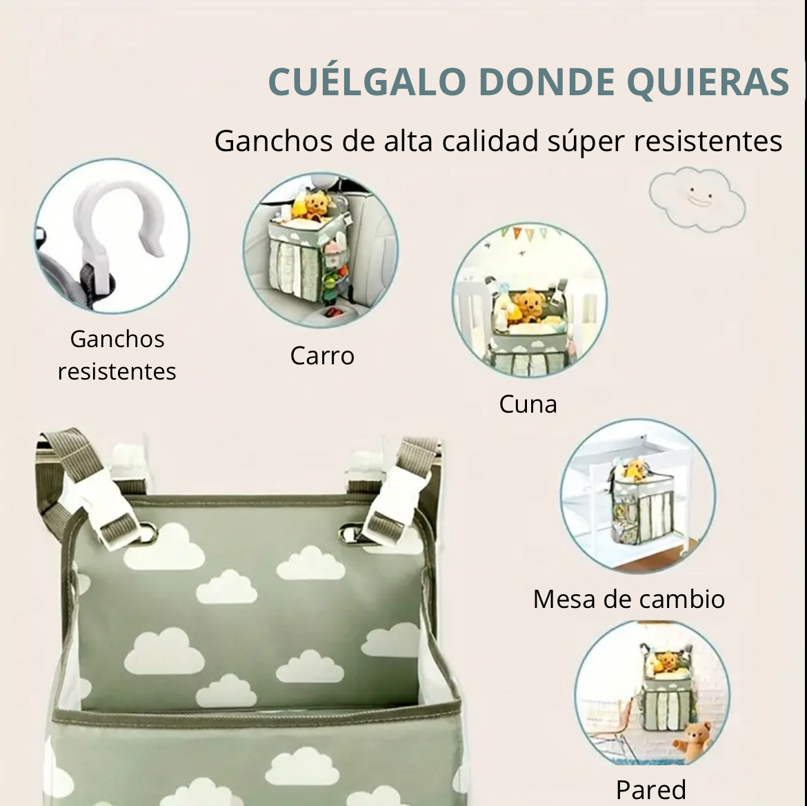 ORGANIZADOR DE PAÑALES PARA BEBÉ 👶
