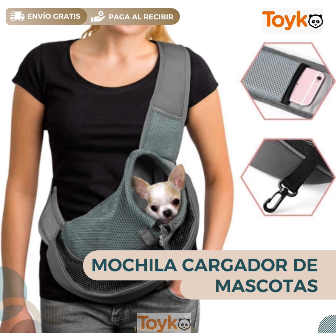 MOCHILA CARGADOR DE MASCOTAS 50% DE DESCUENTO