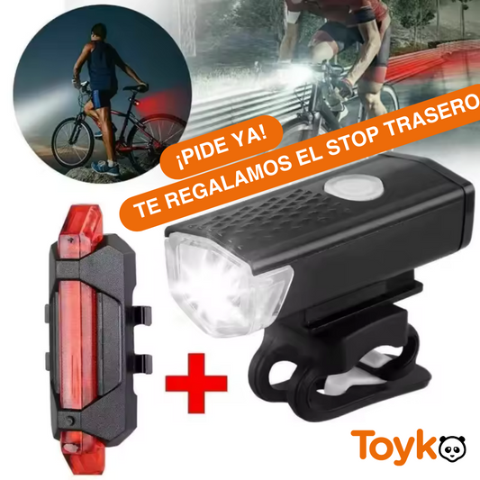 LUZ ULTRA LED RECARGABLE CONTRA ACCIDENTES EN BICICLETA 🚲